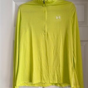 Under Armour Women’s yellow Pullover Shirt- quarter zip NWT